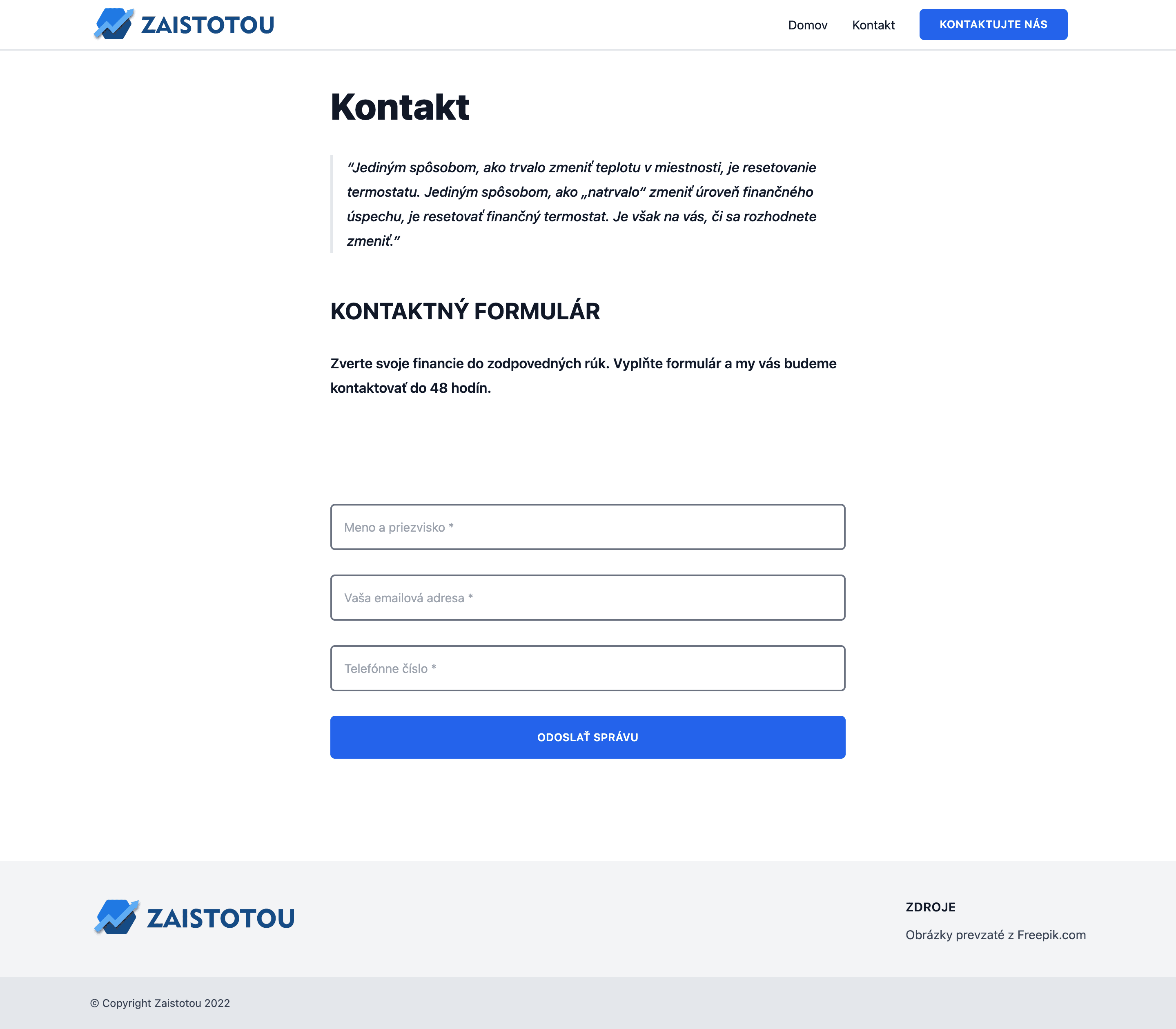 Zaistotou contact page with consultation booking